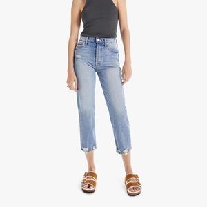 Mother The Tomcat High Rise Light Denim Blue Jeans in True Confessions 27 NWT